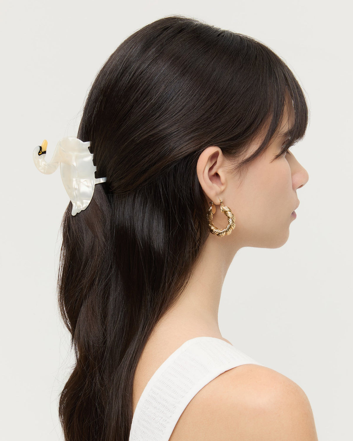Swan Pearl Hairclip