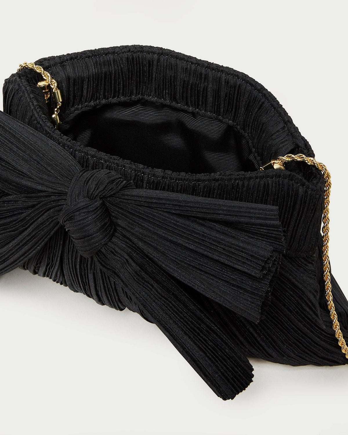 Rayne Black Bow Clutch