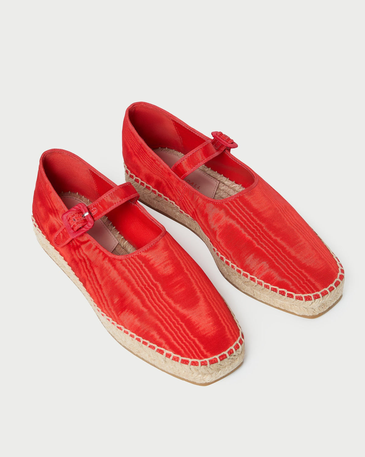 Clover Red Moiré Espadrille