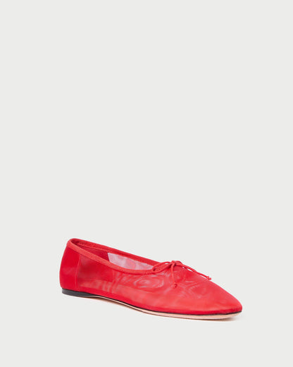 Landon Red Mesh Ballet Flat