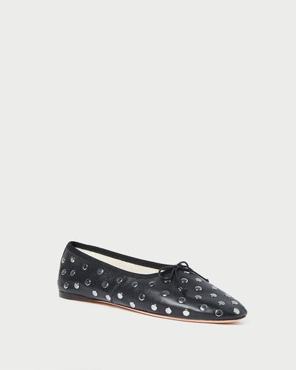 Landon Black/Silver Ballet Flat