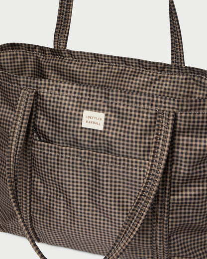 Dina Brown/Black Check Travel Tote