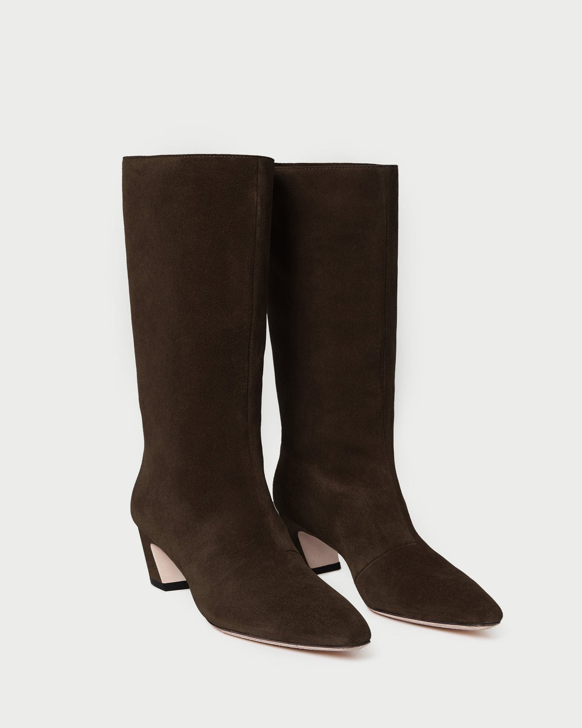 Cleo Brown Suede Mid-Calf Boot