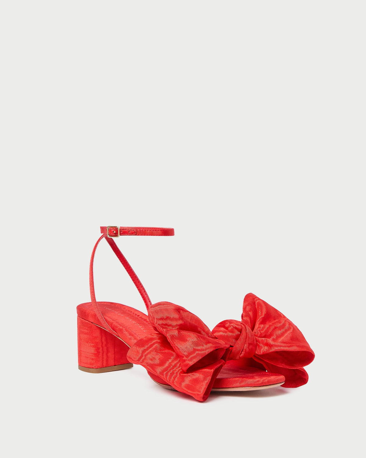 Carmen Red Moiré Bow Sandal