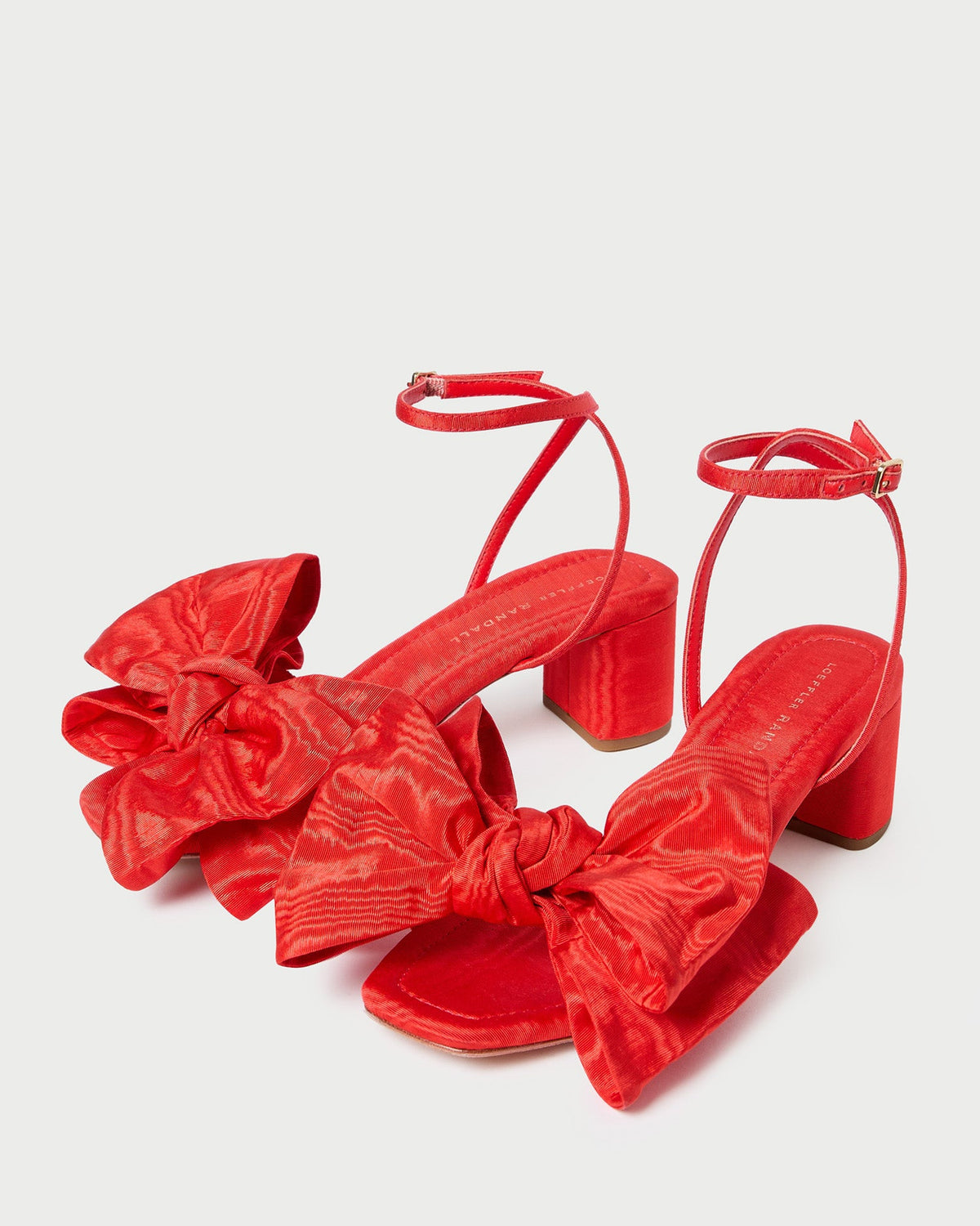 Carmen Red Moiré Bow Sandal