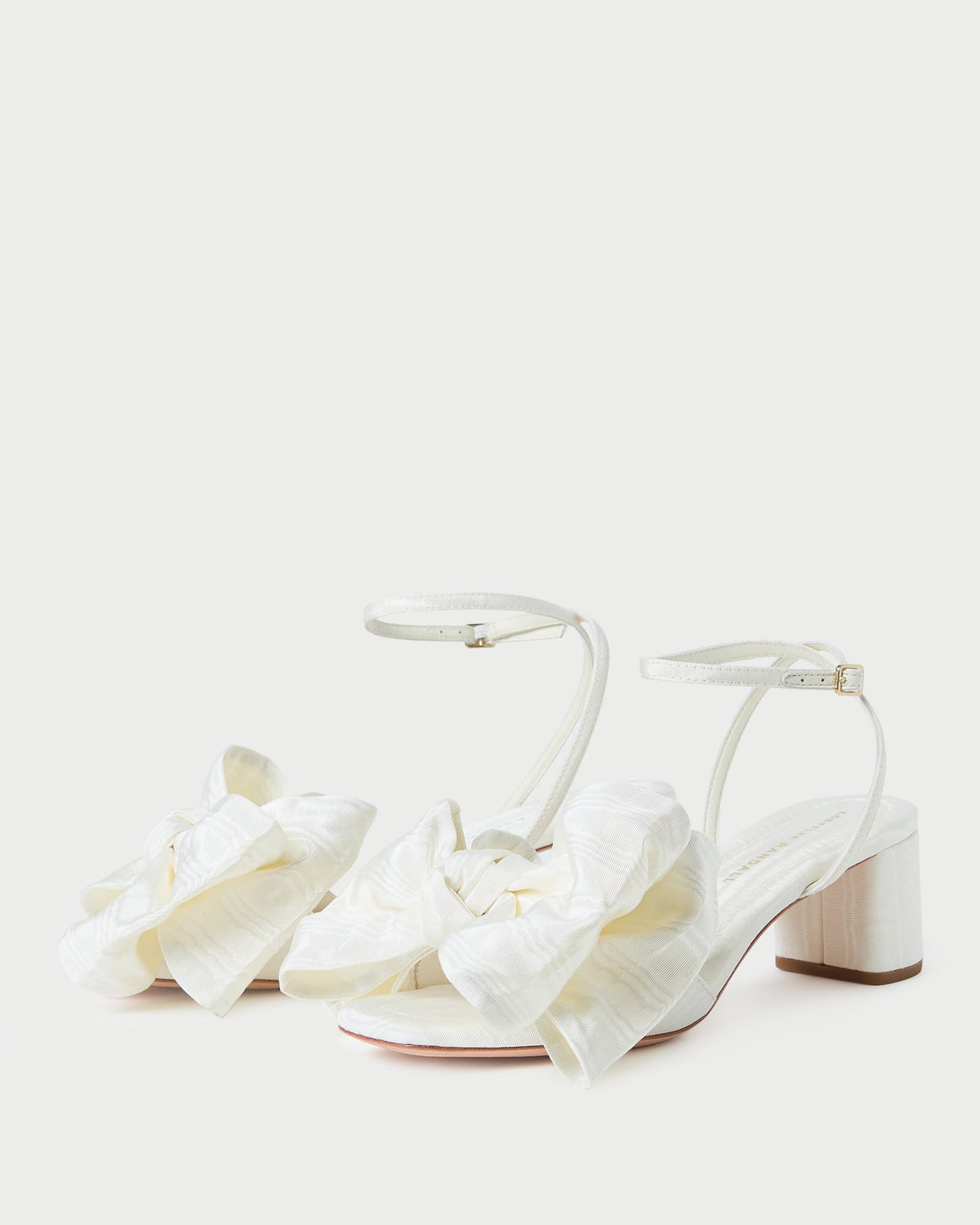 Carmen Cream Moiré Bow Sandal