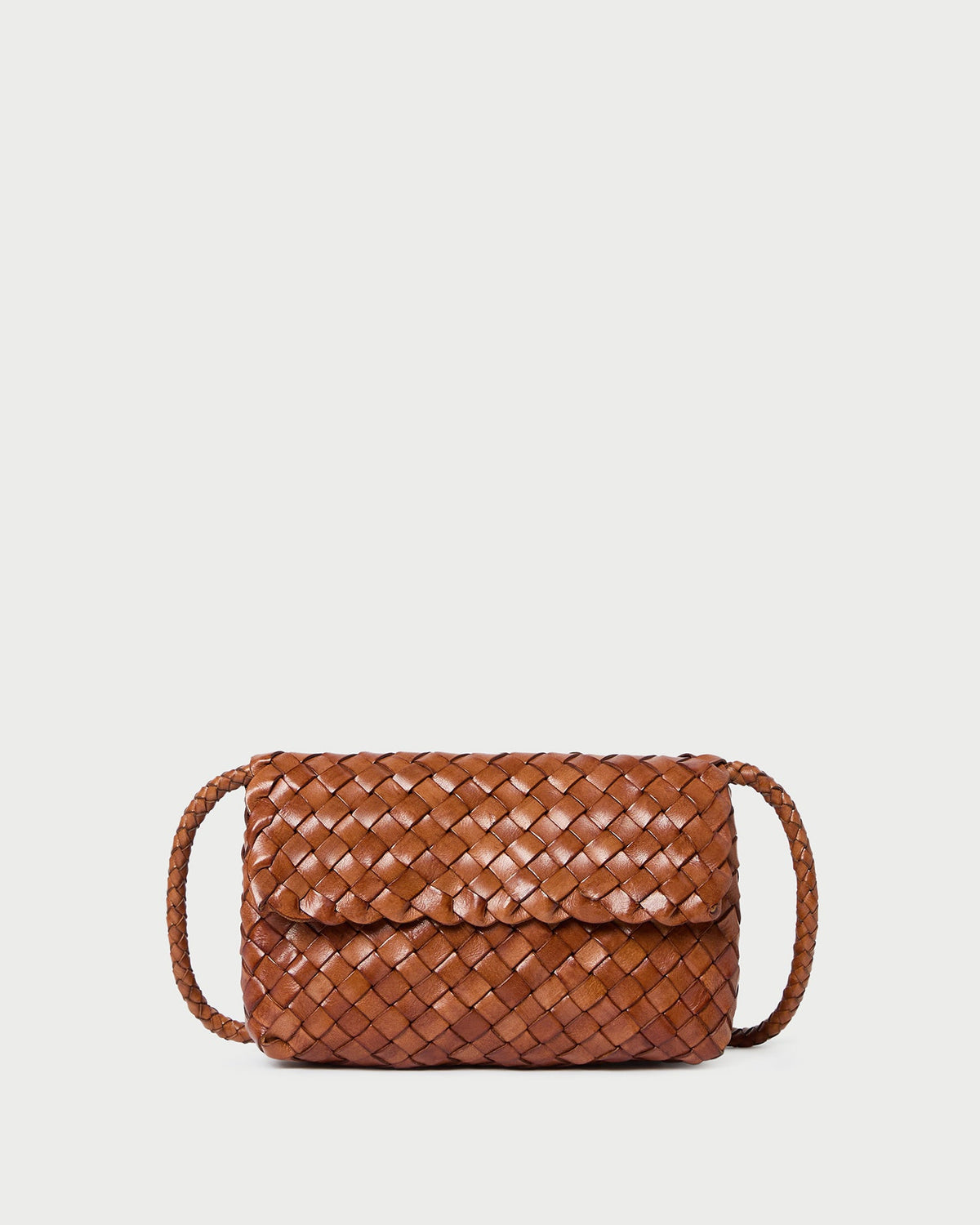 Vinnie Timber Woven Leather Crossbody