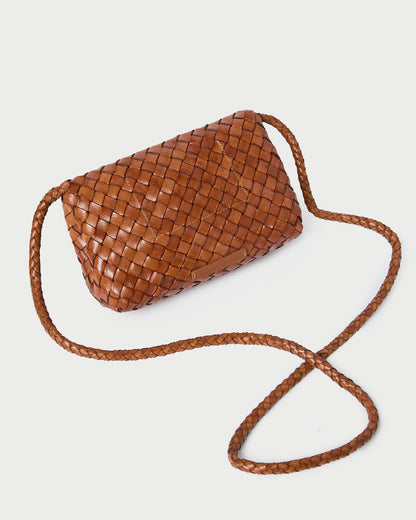 Vinnie Timber Woven Leather Crossbody