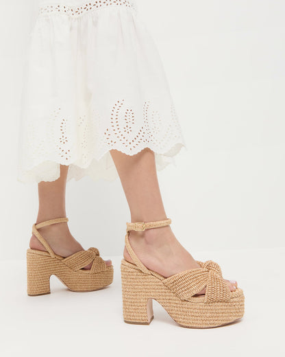 Liza Natural Platform Sandal