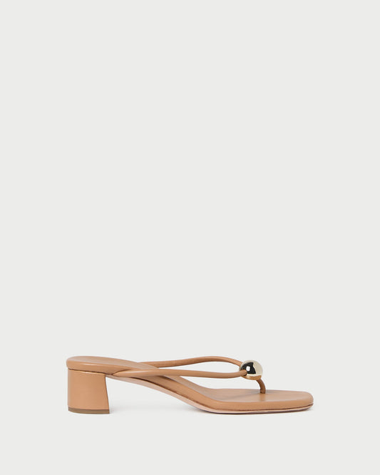 Odessa Dune Leather Heeled Sandal