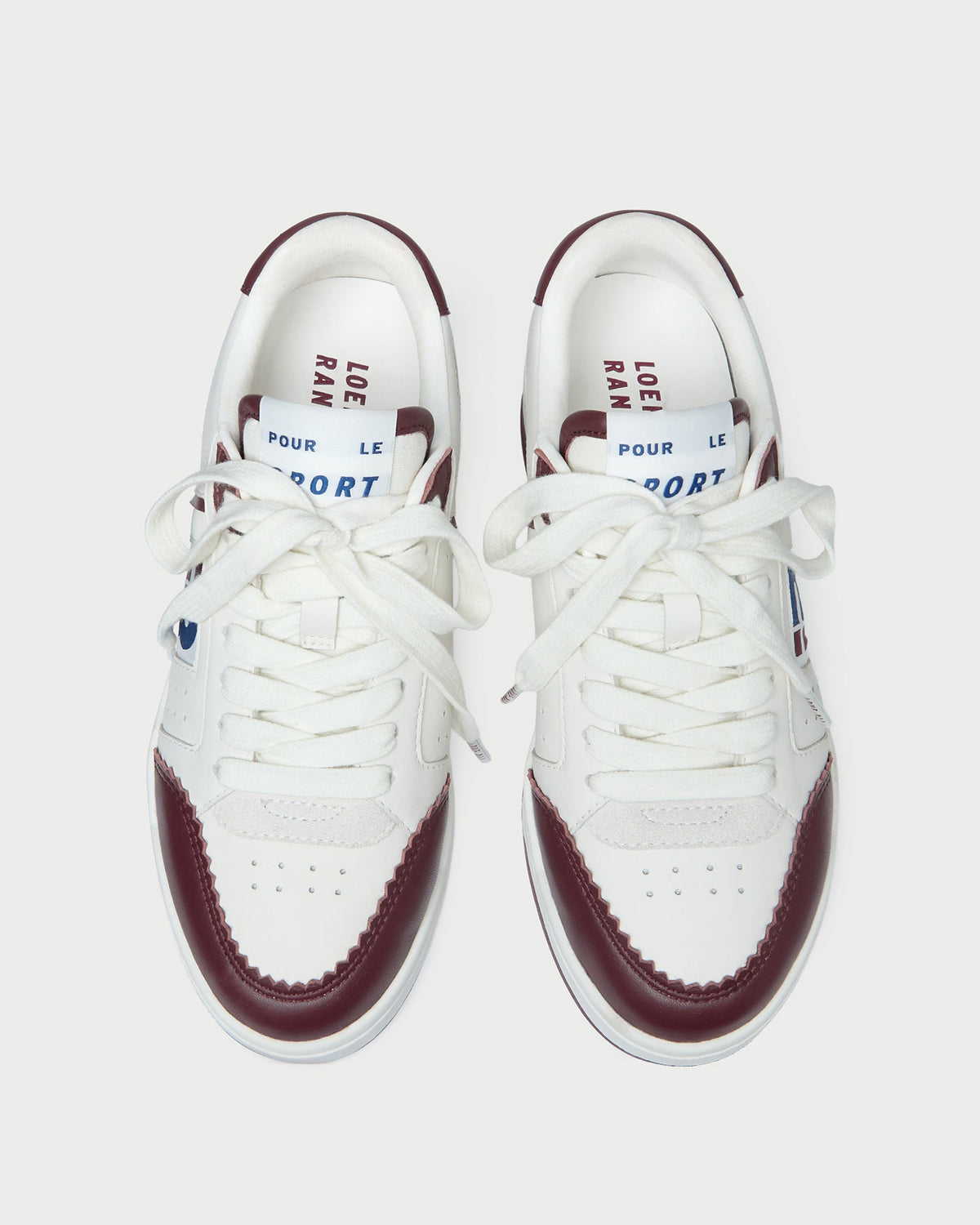 Topspin Cream/Maroon Court Sneaker