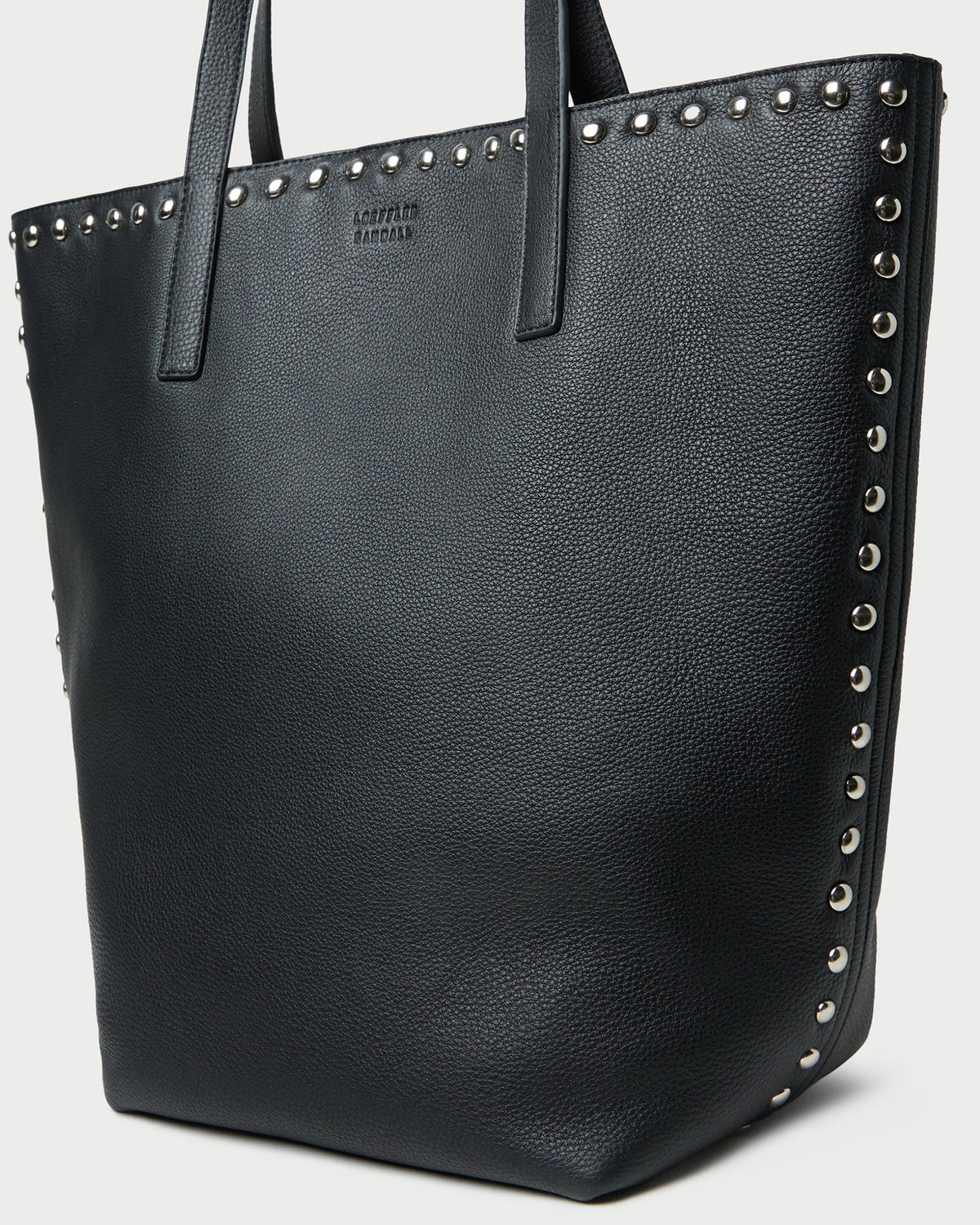 Walker Black/Silver Leather Tote