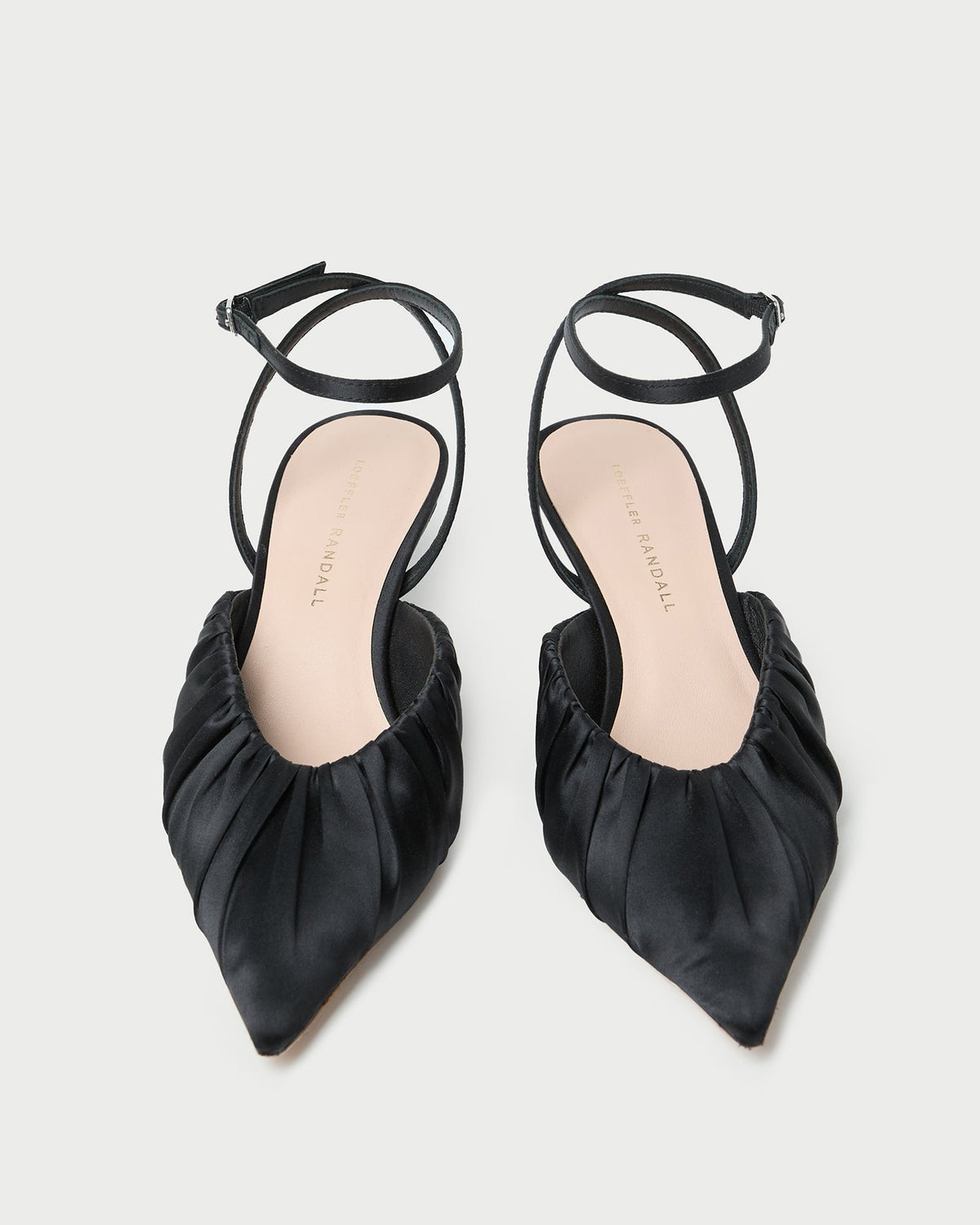 Rio Black Satin Kitten Heel